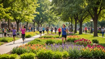 urban green spaces, community health, environmental sustainability, mental well-being, social cohesion, parks, community gardens